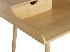 Secretária em madeira clara com 2 gavetas 120 x 60 cm LENORA Beliani