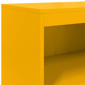 Aparador alto 68,5x38,5x123,5 cm aço amarelo mostarda