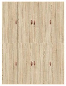 Estrado de Cama com Arrumação em Carvalho Sonoma 140x190 cm