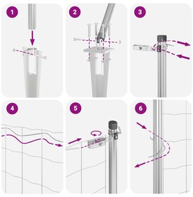Cerca Euro com 7 Postes Espigados 1,5x10 m Aço Galvanizado