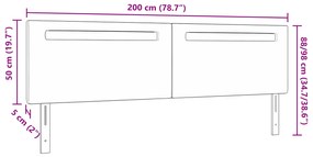 Cabeceira vidaXL Design Simples Branco Puro 200 cm Couro Sintético