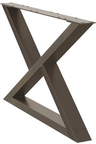 Pés para mesa de centro 2 peças aço natural 70x(42-43,3) cm aço