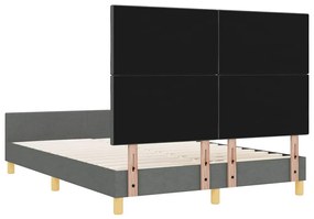 Cama em Tecido Cinza Escuro 140x190 cm