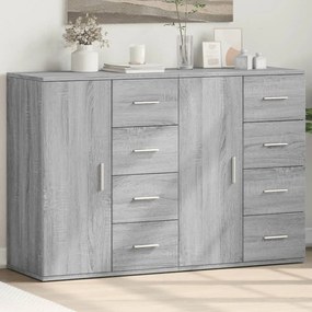 vidaXL Aparadores 2 pcs 59x39x80 cm derivados madeira cinzento sonoma