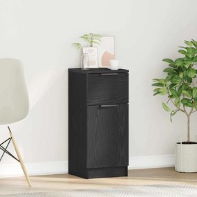 vidaXL Buffet Carvalho Preto com gaveta Carvalho preto 30 x 30 x 70 cm