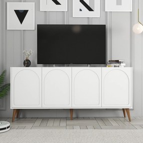 Console Lyon – Branco Nogueira – 180 cm x 81 cm x 35 cm