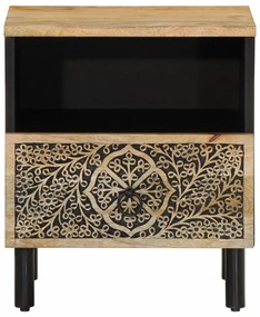 Mesa de cabeceira 40x33x46 cm madeira de mangueira maciça