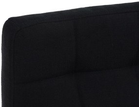 Banco de bar Lincoln em tecido 42 x 94 x 49 cm Preto