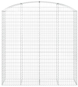 Cesto gabião arqueado 200x50x200/220 cm ferro galvanizado