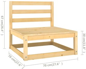 10 pcs conj. lounge jardim c/ almofadões pinho maciço antracite