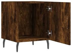 Mesa cabeceira 2pcs 40x40x50cm derivado madeira carvalho fumado