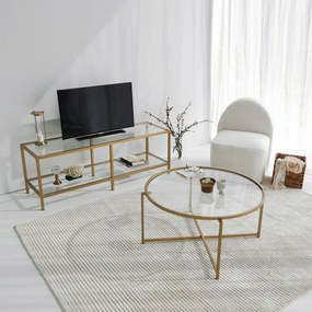 Móvel para TV Basic – Dourado – 130 cm x 45 cm x 40 cm