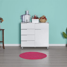 Aparador Multiusos "Venezia" – Branco – 85x44x81 cm – Design Elegante