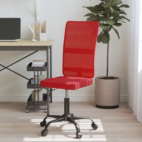 Cadeira de escritório tecido de malha vermelho tinto