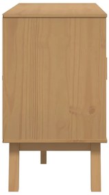 Aparador OLDEN 114x43x73,5 cm pinho maciço branco e castanho