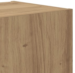 Conjunto de Gabinete de TV 4 Peças Montado na Parede Carvalho Artesana