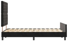 Cama de Veludo Preto vidaXL 120x190 cm