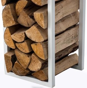 Suporte para lenha Spark 25 x 120 x 25 cm Branco