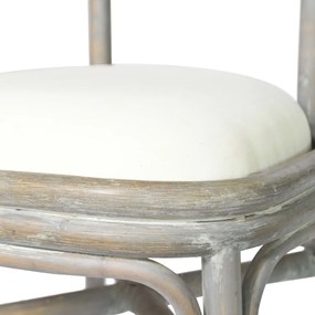 Cadeiras de jantar 6 pcs linho cinzento