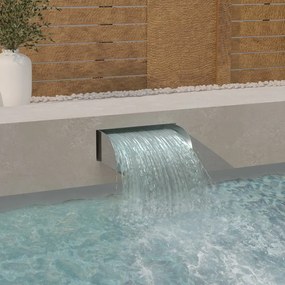 vidaXL Cascata com luzes LED 45x34x14 cm aço inoxidável 304