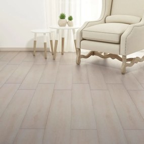 Tábuas soalho PVC não-autoadesivo 5,26 m² 2 mm carvalho branco