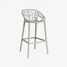 Pack De 4 Bancos Altos Em Polipropileno Ores Verde Cáqui & ↑75 Cm - Sklum