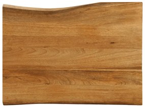 Tampo de mesa c/ borda viva 80x60x3,8 cm mangueira maciça