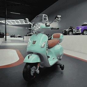 Mota elétrica para crianças Vespa GTS 12 volts verde claro
