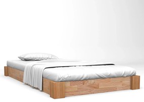 vidaXL Estrutura de cama 90x200 cm madeira carvalho maciça
