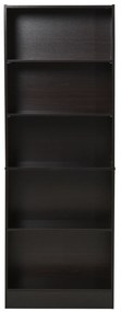HOMCOM Estante para Livros de 5 Níveis com Prateleira Ajustável e Desenho Anti-Tombo Estante de Armazenamento para Sala de Estar Estúdio Escritório 63x29,5x176 cm Preto