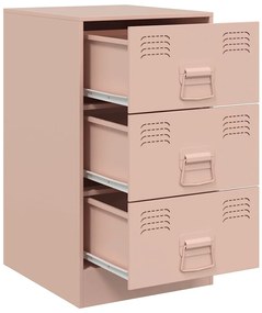 Mesa de cabeceira 34,5x39x62 cm aço rosa