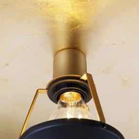 LED Candeeiro de teto inteligente preto com dourado 60 cm incl. Wi-Fi A60 - Emilienne Moderno