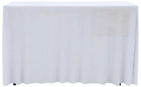 Capa extensível para mesa c/ camilha 2 pcs 183x76x74 cm branco