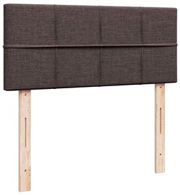 Estrutura de cama otomana com colchão 120x190cm castanho escuro