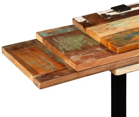 Mesa consola ajustável em madeira maciça recuperada