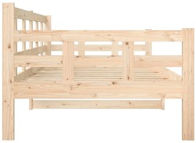 Sofá-cama 90x200 cm madeira de pinho maciça
