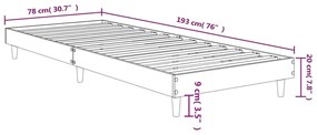 Estrutura de cama 75x190 cm derivados de madeira branco