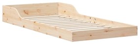 Estrutura da Cama Castanho 80 x 200 cm Madeira de pinho maciça