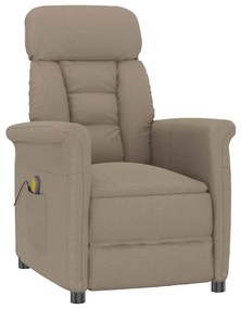 Cadeira de Massagem vidaXL em Microfibra Taupe