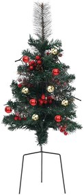 Árvore de Natal artificial de exterior pré-iluminada 2 pcs PVC
