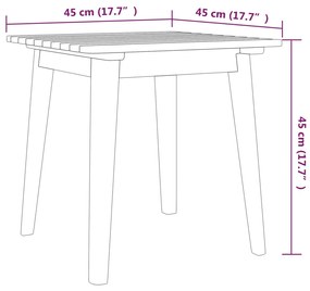 Conjunto de Bistro para Exterior em Madeira de Acácia - 2 Cadeiras e 1