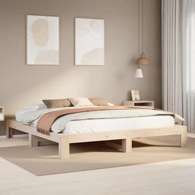 Cama sem colchão 180x200 cm madeira de pinho maciça