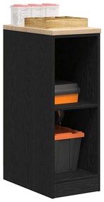 Armário de arrumação de garagem Preto 30x51x85 cm