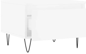 Mesas de centro 2 pcs 50x46x35 cm derivados de madeira branco