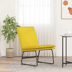 Cadeira lounge 52x75x76 cm tecido amarelo-claro