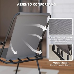 Conjunto de Mesa e Cadeiras de Jardim de 6 Peças Móveis de Jardim Exte