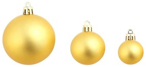 Conjunto de bolas de natal 100 pcs 3/4/6 cm dourado