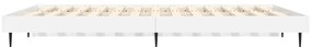 Estrutura cama 140x190 cm derivados de madeira branco brilhante