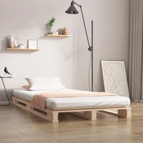 vidaXL Cama de paletes pinho maciço 100x200 cm
