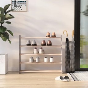vidaXL Sapateira 90x24x81 cm derivados de madeira cinzento